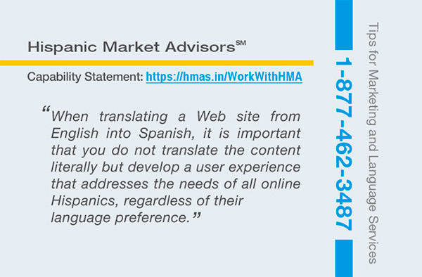 Strategy for Expansion Into International Markets: Website Translation From  Spanish to English
